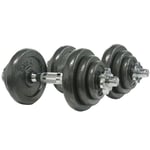 RIP X 20kg Dumbbell Set Barbell Bar with Joiner Weight Lift Cast Iron Training