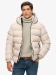 Superdry Hooded Sports Puffer Jacket, Chateau Gray