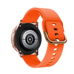 (20mmOrange)Alkuperäinen ranneke Samsung Galaxy Watch Active 2 40mm 44mm silikoni urheiluranneke vaihtoranneke 20mm kellon ranneke - kellon rannekkeet