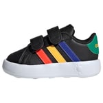 adidas Grand 2.0 Shoes Kids Chaussures Basses Non liées au Football, Core Black/Lucid Blue/Court Green, 26 EU