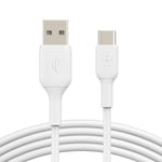 Belkin Boost Charge USB-A to USB-C Cable - kabel - USB-A till USB-C  - Vit 15 cm