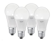 LEDVANCE Lampe Smart LED avec Bluetooth, E27, dimmable, blanc chaud (2700K), remplace les ampoules par 60W, contrôlable avec Alexa, Google et Apple Voice Control, SMART + BT CLA DIM, pack de 4