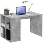 Bureau avec étagères latérales 117x73x75 cm Couleur béton FMD Gris béton