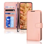 TECHGEAR Pixel 8 Leather Wallet Case, Flip Protect Case Cover with Wallet Card Holder, Stand and Wrist Strap - Rose Gold PU Leather with Magnetic Closure Designed For Google Pixel 8