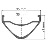 Dt Swiss Hx 1700 Spline 30 27.5´´ Cl Disc Tubeless Mtb Framhjul