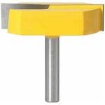 Ulisem - Fraise Defonceuse de 8mm pour Nettoyage de Surface de Fond, Convient pour Routeur à Rainure en t T-Track, Dimensions 8x57mm, Lame Jaune.