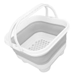 Folding Baby Bath Toy Basket Quick Drain Drying Foldable Bath Toy Organizer For