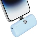 iWALK Portable Charger 4800mAh Power Bank Small and Cute Battery Pack Fast Charging power bank Compatible with iPhone 14/14 Plus/14 Pro/14 Pro Max/13/12/11 /XS/XR/X/8/7/6/Plus and More,Blue