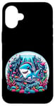 iPhone 16 Plus Funny Shark Dj Headphones Graphic for Men Women Kids Case