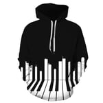 NSS 3D Piano Art Print Grand bâtiment à Capuche Homme drôle Pull à Capuche Sweats Hauts Mode Hommes Streetwear Hip hop vêtements Chemises