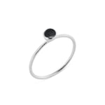 Susanne Friis Björner Ring med svart agat 4mm cabochon slipad silver