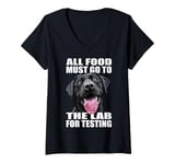 Womens Funny Labrador Retriever The Lab Food Black Lab Mom Dad V-Neck T-Shirt