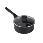 Ninja ZEROSTICK Hard Anodised Classic Saucepan with Lid, 18cm