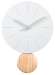 Karlsson väggklocka Arlo Pendulum matt white KA5967WH