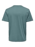 ONLY & SONS Men's Onsalberto Reg Summer SS Tee T-Shirt, Hydro, S