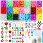 DEVA STASH Loom Bands Kit, 20 Colours Loom Band Kits for Girls Includes Clips, Charms, DIY Friendship Bracelet Making Kits, Craft Kits, Perfect Birthday (5500 Pack (Master Kit))