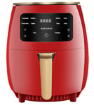 Air Fryer, Air Fryer 4.5 Liter Digital Smart Air Fry Oven Hot for Low Fat Healthy Cooking Rapid Air Circulation and 60 Min Timer red