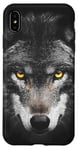 iPhone XS Max Wolf Lovers Black Wolf Wild Animal Lovers Wolf Illustration Case