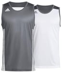 adidas Men's 3G Speed Reversible Jersey, Onix/White, XL Tall