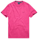 Superdry Mens GBSuperdry slim fit T-shirt magenta marl - Pink material_cotton - Size X-Small