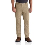 Carhartt Men's Rugged Flex Straight Fit Canvas 5-Pocket Tapered Work Pant, Dark Khaki, 32W / 30L