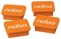 Nobo - Magnet - Orange (Pakke Med 4)