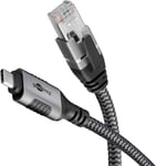 1,5m Câble USB-C vers RJ45 Ethernet CAT 6 pour une connexion Internet filaire stable avec routeur/modem/commutateur réseau/remplace l¿adaptateur USB vers RJ45 / 1 Gbit/s - 70697