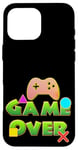 Coque pour iPhone 16 Pro Max Game Over Vintage Retro Jeux Vidéo Gaming