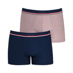 Lot de 2 Boxer Eminence en coton stretch crême bleu roi, fabriqué en France