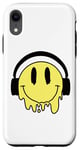 Coque pour iPhone XR Sourire jaune fondant drôle souriant visage dégoulinant mignon