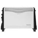 Russell Hobbs 2000W/2KW Electric Convector Heater with 24 Hour Timer in White, 3 Heat Settings, Overheat Protection, Adjustable Thermostat, 20m² Room Size, RHCVH4002 with 2 Year Guarantee