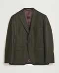 Oscar Jacobson Fogerty Moon Herringbone Tweed Blazer Green