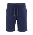 Lacoste Mens Sport Tennis Fleece Shorts in Navy - Size Small