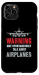 Coque pour iPhone 11 Pro Vintage Je pourrais parler spontanément d'avions Fly Model