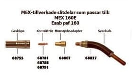 Mex Svetspistol till ESAB PSF250, 4,5 m