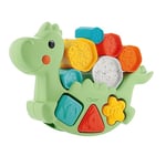 Chicco Lino le Dino 2 en 1 ECO +, Jeu d'Équilibre et de Tri, Dinosaure avec 6 Cylindres, 3 Formes et 3 Activités, Fabriqué en Italie à Partir de Plastique Recyclé, Jouet Éducatif de 1 à 4 ans