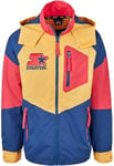 Starter Black Label Men's Starter Multicolored Logo Jacket, Red/Blue/Yellow, S