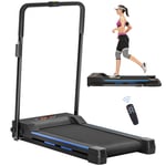 HOMCOM 1-6 km/h Folding Motorised Treadmill Walking w/ Remote Control, Blue