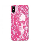 Coque Iphone XR mort 28 dentelle rose