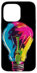 Coque pour iPhone 14 Pro Max Ampoule multicolore pour garçons et filles