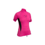 Uv tröja dam kortärmad rosa/svart rashguard - Gul (Storlek: 44)