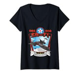 Womens American Reconnaissance Aircraft SR71 Blackbird V-Neck T-Shirt