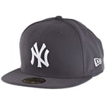 New Era New York Yankees 59fifty Cap MLB Basic Graphite/White - 7 3/8-59cm