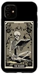 Coque pour iPhone 11 The Reader Carte de tarot gothique sorcière squelette Halloween