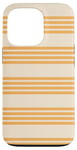 Coque pour iPhone 13 Pro Jaune-orange Rayures horizontales Girly Rayé Mignon