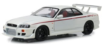 GREENLIGHT, NISSAN Skyline GT-R (R34) 1999 blanche perle, échelle 1/18, GREEN...