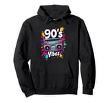 90's Vibe Retro Boombox 1990s Nostalgic Throwback Pullover Hoodie