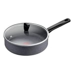 Tefal Sauteuse 24 cm + couvercle verre Induction Revêtement antiadhésif Fonct...