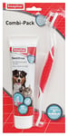 BEAPHAR - Combi-Pack : Brosse à Dents + Dentifrice haleine fraîche pour Chien et Chat (Tube de 100 g) – Élimine la Plaque Dentaire – Empêche la Formation de tartre – Combat la Mauvaise haleine