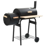 Classic Charcoal BBQ Offset Smoker vidaXL